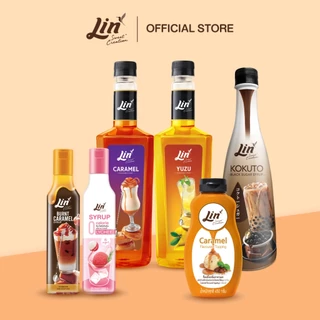 ลิน ไซรัป 🍏 Lin Syrup น้ำเชื่อมสำหรับมิกซ์ดริ๊งค์ 750ml. ไซรัปคาราเมล