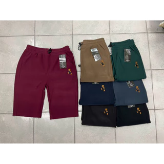 กางเกงขาสั้น 3 ส่วน ผ้ายืดเกาหลีเนื้อผ้านิ่มยืดใส่สบายเอวมีเชือกรูดกระเป๋า2ข้างเนื้อผ้ามีความยืดหยุ่นB6107-C86