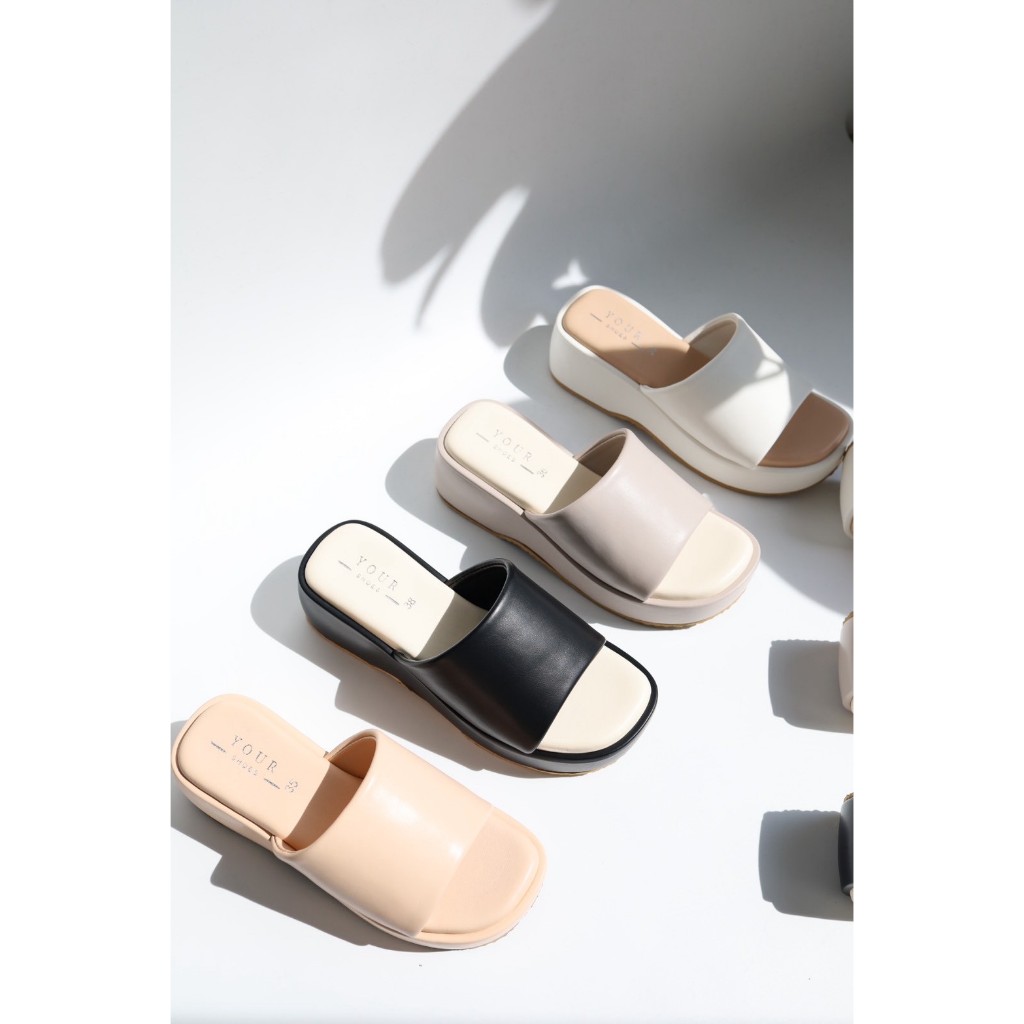 YOURSHOES L1 / รองเท้าส้นตึกสูง 2.5นิ้ว รองเท้าพื้นนุ่ม รองเท้าสุขภาพ