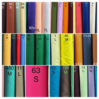 ผ้าโทเร คอตตอนสีพื้น ฝ้ายผสม กระเป๋า ซันบิน ทีซี โจงกระเบน รำนาฏศิลป์ หน้า45นิ้ว