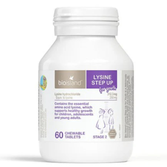 Bioisland - Lysine Step Up for Youth 60 Chewable Tablets [Stage 2]