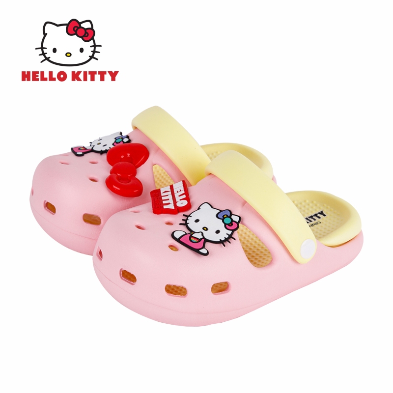 Hello Kitty รองเท้าแตะการ์ตูนเด็กผู้หญิง รองเท้าหัวโตคิตตี้ รองเท้ารัดส้น รุ่นKT