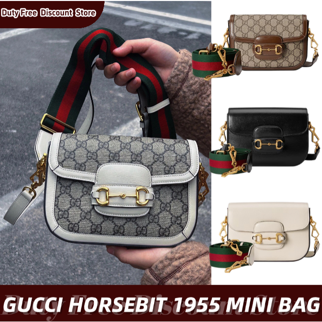 GUCCI HORSEBIT 1955 MINI BAG กระเป๋าสะพายสตรี กระเป๋าสะพายข้างผู้หญิง Gucci