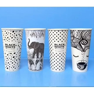 แก้วกระดาษ 22 ออนซ์ ใส่ชา/กาแฟ/ร้อน/เย็น (ยกลัง) ปาก 90 /1000ใบ