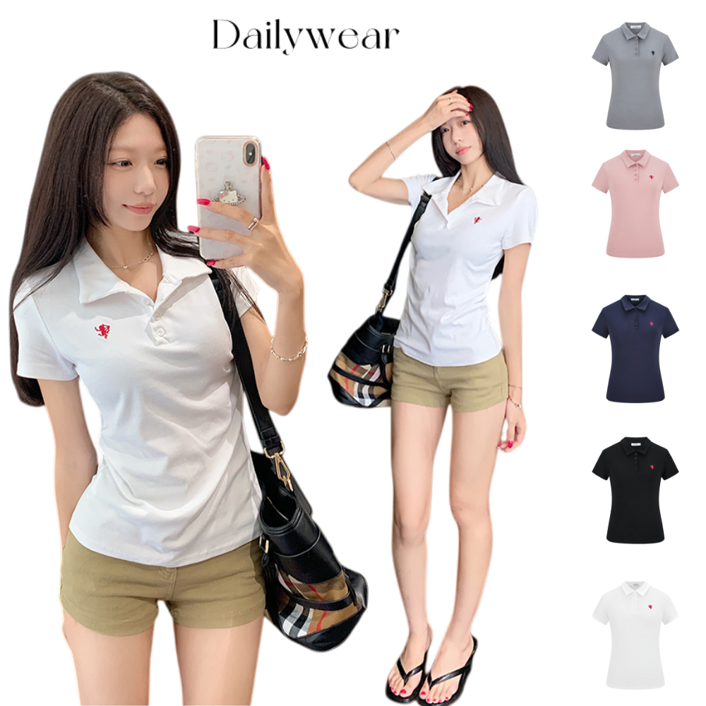Dailywear พร้อมส่ง ✨เสื้อยืดคอโปโลแขนสั้น ออกแบบเรียบหรู สวมใส่ง่ายทุกโอกาส ใหม่ล่าสุดสำหรับฤดูร้อนปี 2025