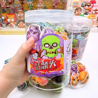 เยลลี่หัวกะโหลกมีไส้ผลไม้ ฮาโลวีน 1 กระปุก 30 ชิ้น มีอย.ไทย ของกินเล่น