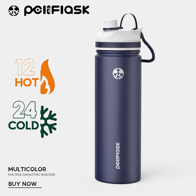 Peliflask กระติกน้ําเก็บอุณหภูมิ550ML ขวดกระบอกน้ำ สแตนเลส304 พร้อมหูหิ้ว แก้วน้ำเก็บความเย็น ขวดน้ำ