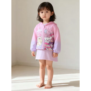 MC118 พร้อมส่ง เสื้อแขนยาวแจ็กเก็ตลูกสาว มีฮู้ด ลายการ์ตูนน่ารัก เสื้อคลุมเด็กน่ารัก สไตล์เกาหลี