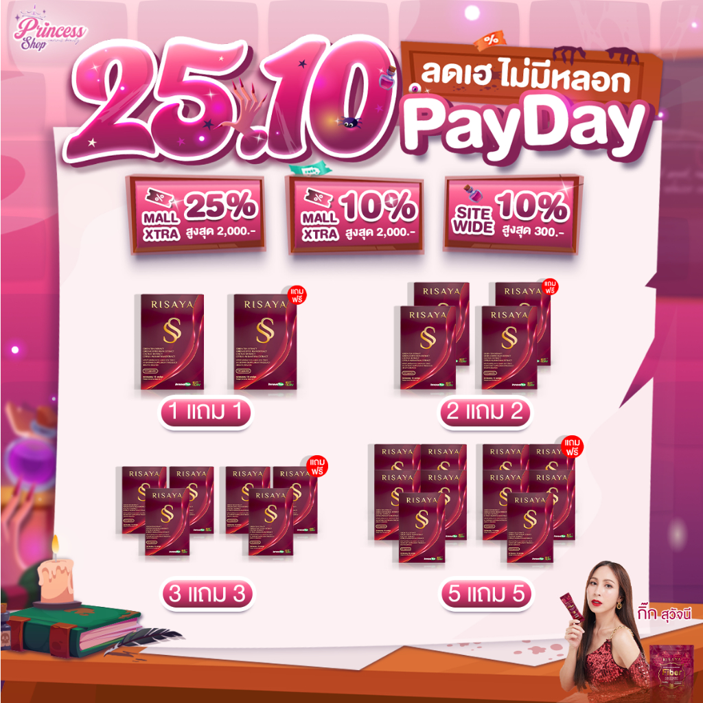 โปรโมชั่น Risaya SS ริสยา เอสเอส อาหารเสริม กิ๊กสุวัจนี สารสกัดจากธรรมชาติ