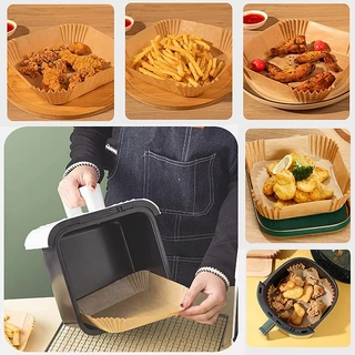air fryer paper 50 ชิ้น/100ชิ้น กระดาษรองหม้อทอดไร้น้ำมัน แผ่น รอง หม้อทอดไร้น้ำมัน
