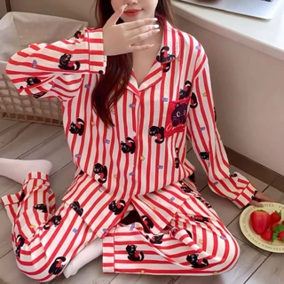 🔥ผ้าไหมญี่ปุ่น🔥อก 42-50 นิ้ว ไซร์ L-4XL ชุดนอนแขนยาว-ขายาว เนื้อผ้าเกรดพีเมี่ยม พร้อมส่งจากไทย