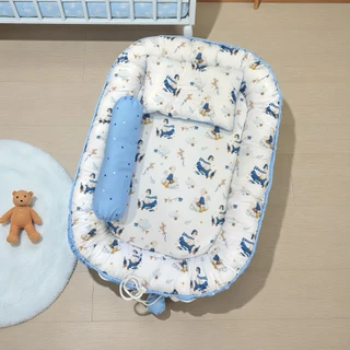 ที่นอนเด็กรังไข่ หมอนขนห่านนุ่มพิเศษ ผ้า cotton ไม่เก็บไรฝุ่น -ไม่ขึ้นขุย สามารถถอดซักได้ ทำจากผ้า cotton ที่นุ่มสบาย สำ