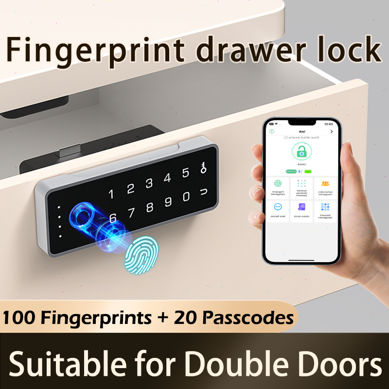 สมาร์ทล็อคตู้พร้อมรีโมตคอนโทรลไร้สาย ลายนิ้วมือ รหัสผ่าน RFID NFC ล็อคความปลอดภัยเด็กพร้อมแอพสำหรับตู้ ลิ้นชัก แฟ้ม