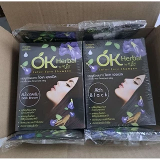 แชมพูปิดผมขาว OK herbal 1 กล่อง 12 ซอง ของแท้