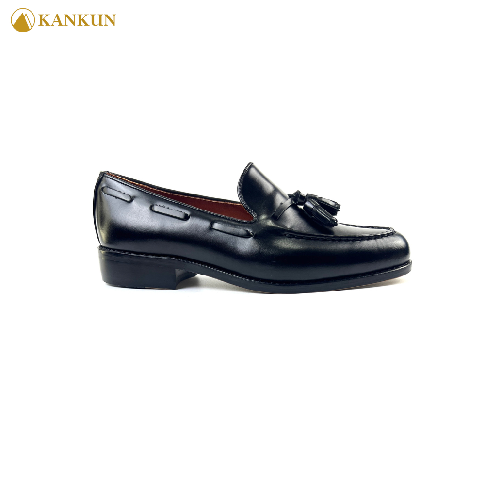 KANKUN Tassel Loafer Classic Black รองเท้าหนังวัวแท้ เกรดนำเข้า สไตล์ดำด้าน ขอบดำ คลาสสิค ทรงสวย สวมใส่สบาย พื้นนุ่ม - รูปที่ 4