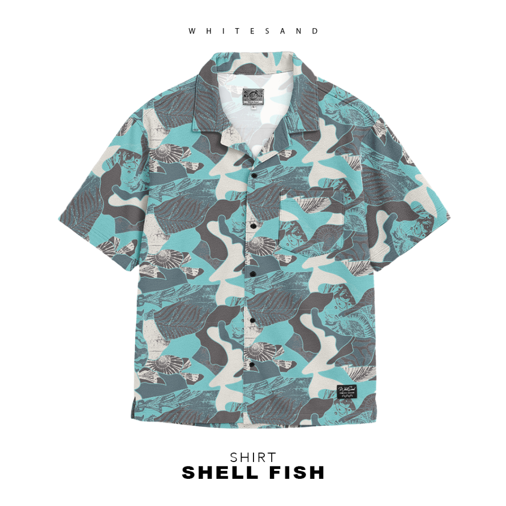 WhiteSand Shirt | เสื้อเชิ้ตคอปก ลาย Shell Fish
