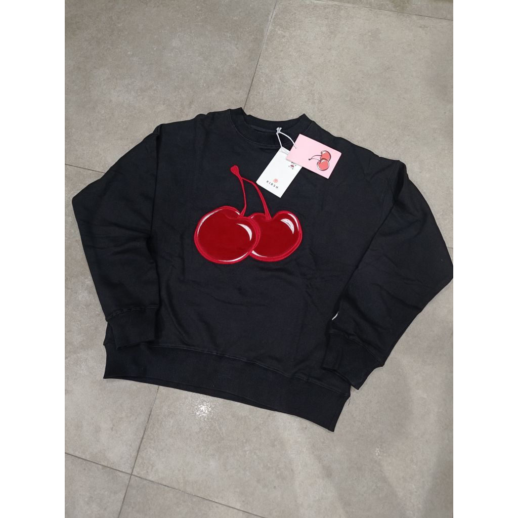*พร้อมส่ง*🇹🇭 เสื้อ Krish Big Cherry Sweatshirt Black​