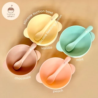 Happy Sheri ช้อนป้อนซิลิโคน พร้อมกล่องเก็บ | silicone feeding spoon + box ช้อนป้อนอาหารเด็ก นิ่ม ไม่บาดปาก ตักอาหารง่าย