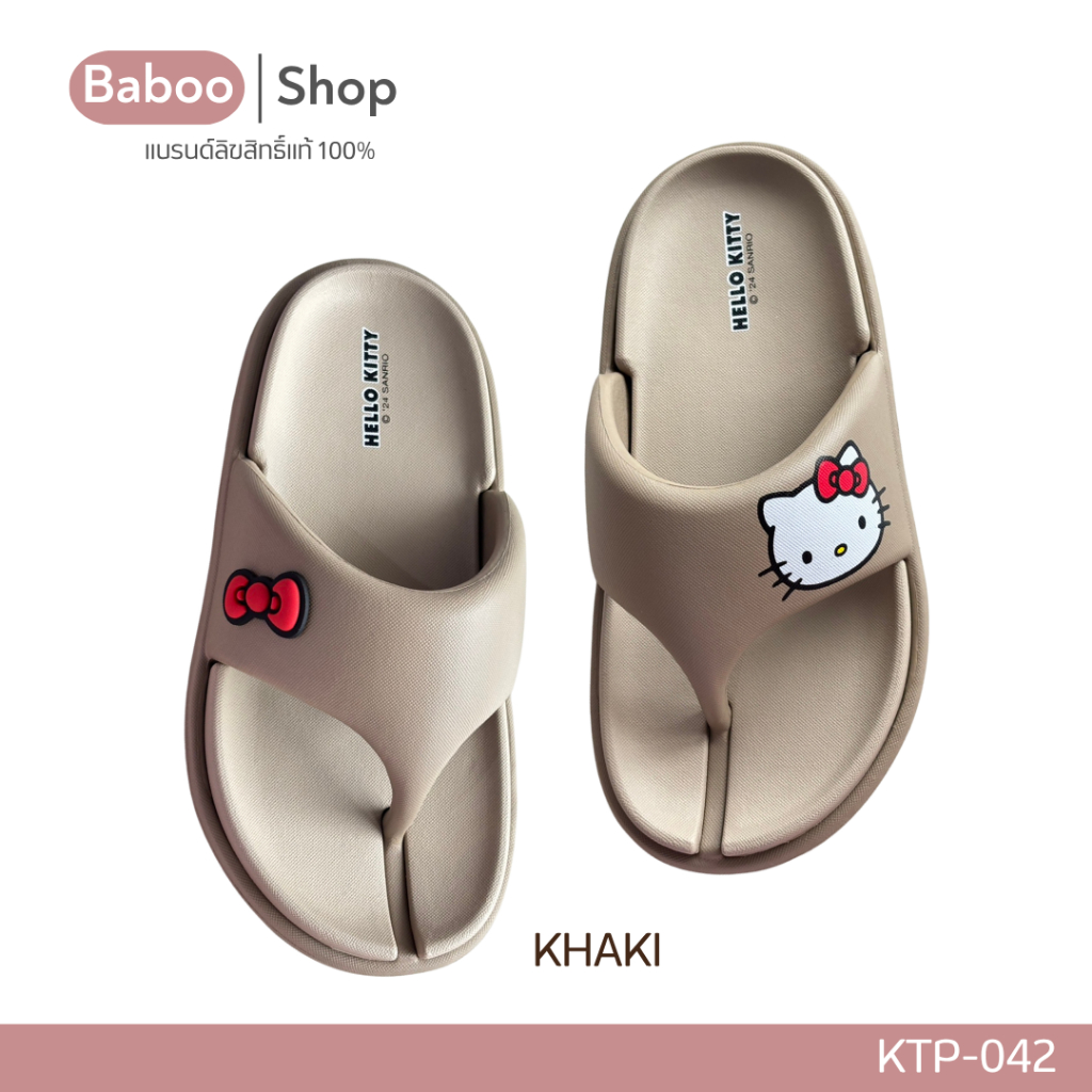 รองเท้าแตะผู้หญิงหญิง Sanrio Hello Kitty รองเท้าแตะหูคีบ นุ่มนิ่มใส่สบาย ราคา ถูกที่สุด ดีลบีเคเค แกลเลอรีภาพที่ 4