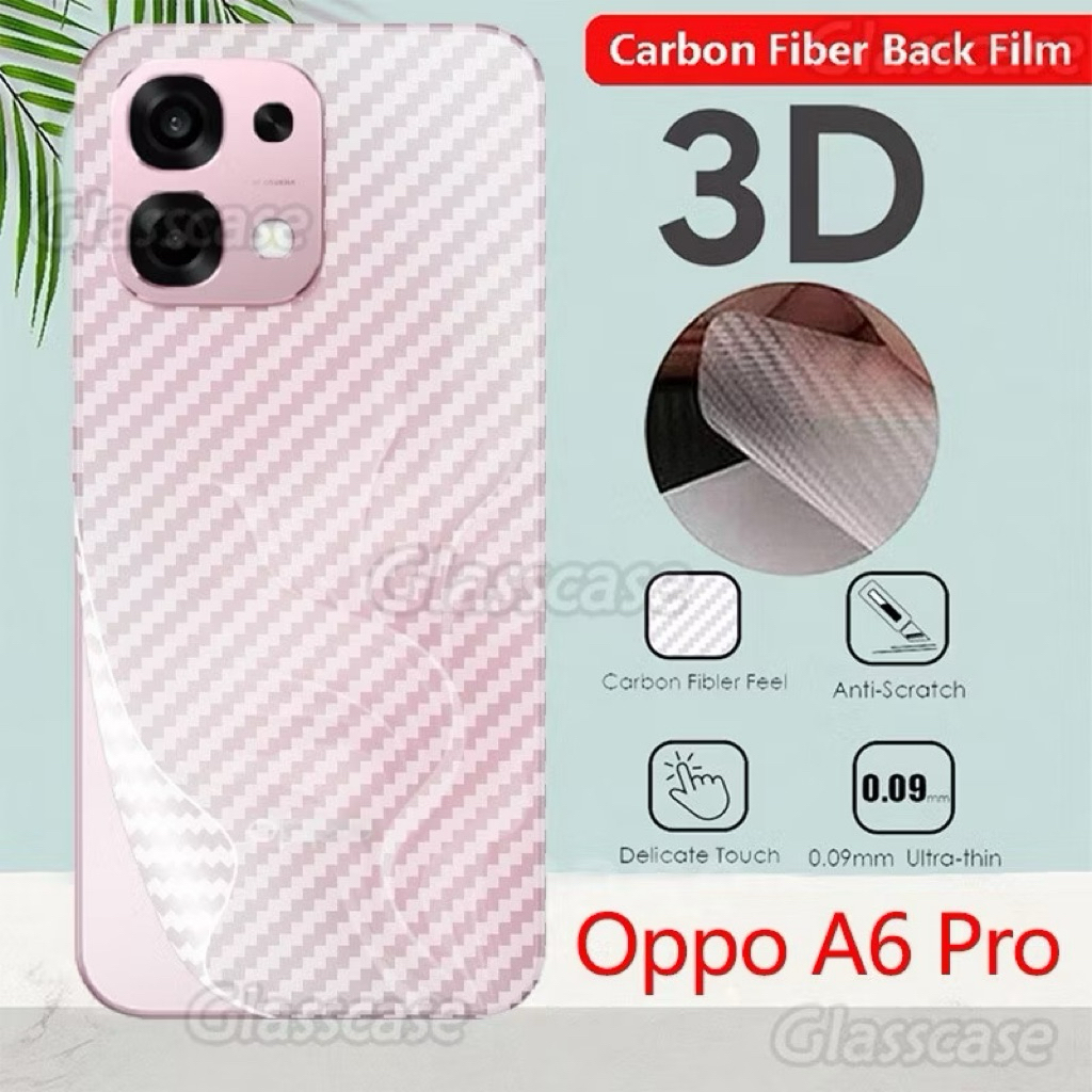 ฟิล์มหลัง For OPPO A6Pro A5Pro A5X A5 A5i A5iPro A5Pro Reno14 Reno14F Reno14Pro A60 ฟิล์มลายเคฟล่าคาร์บอนไฟเบอร์แบบด้าน