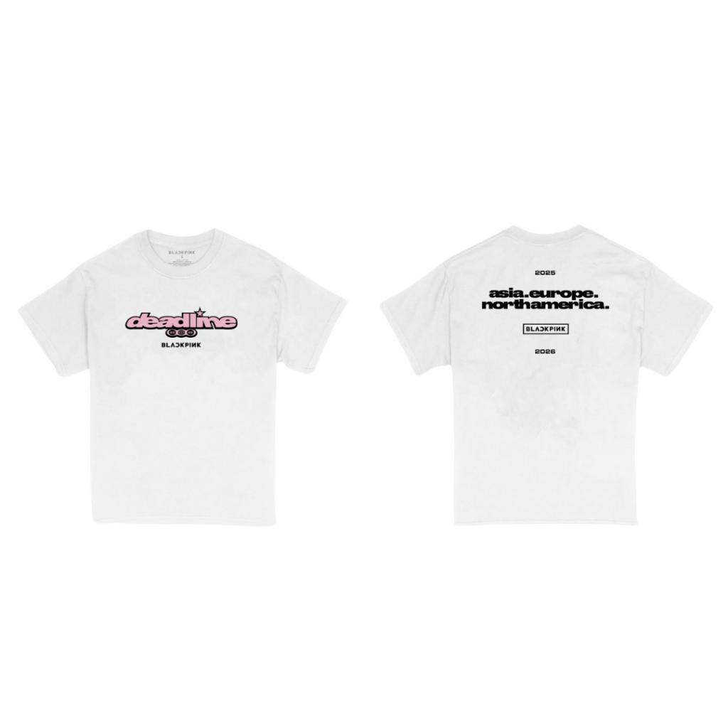 🇹🇭[ของแท้ 100 % พร้อมส่ง] เสื้อยืด BLACKPINK Continent Logo Tee White ( Deadline World Tour )