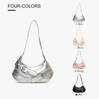 กระเป๋าสะพายเดี่ยว สไตล์ใหม่ เวอร์ชั่นเกาหลี ins แฟชั่น สีทึบ ถุงใต้วงแขน กระเป๋าสวย