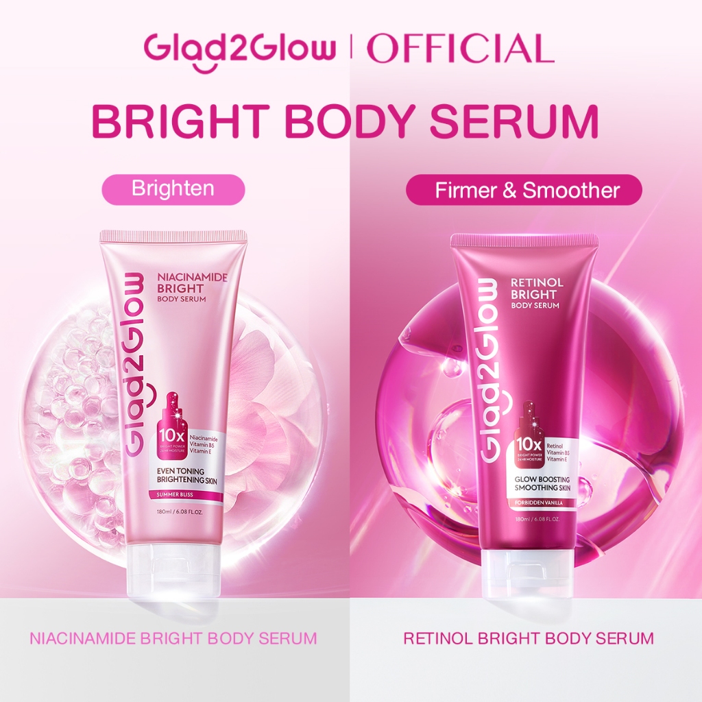 【NEW】Glad2Glow Brightening Retinol  Body Serum ครีมทาผิว โลชั่น มอบผิวดูขาวกระจ่างใส ขาวใส ชุ่มชื้น เปล่งปลั่ง