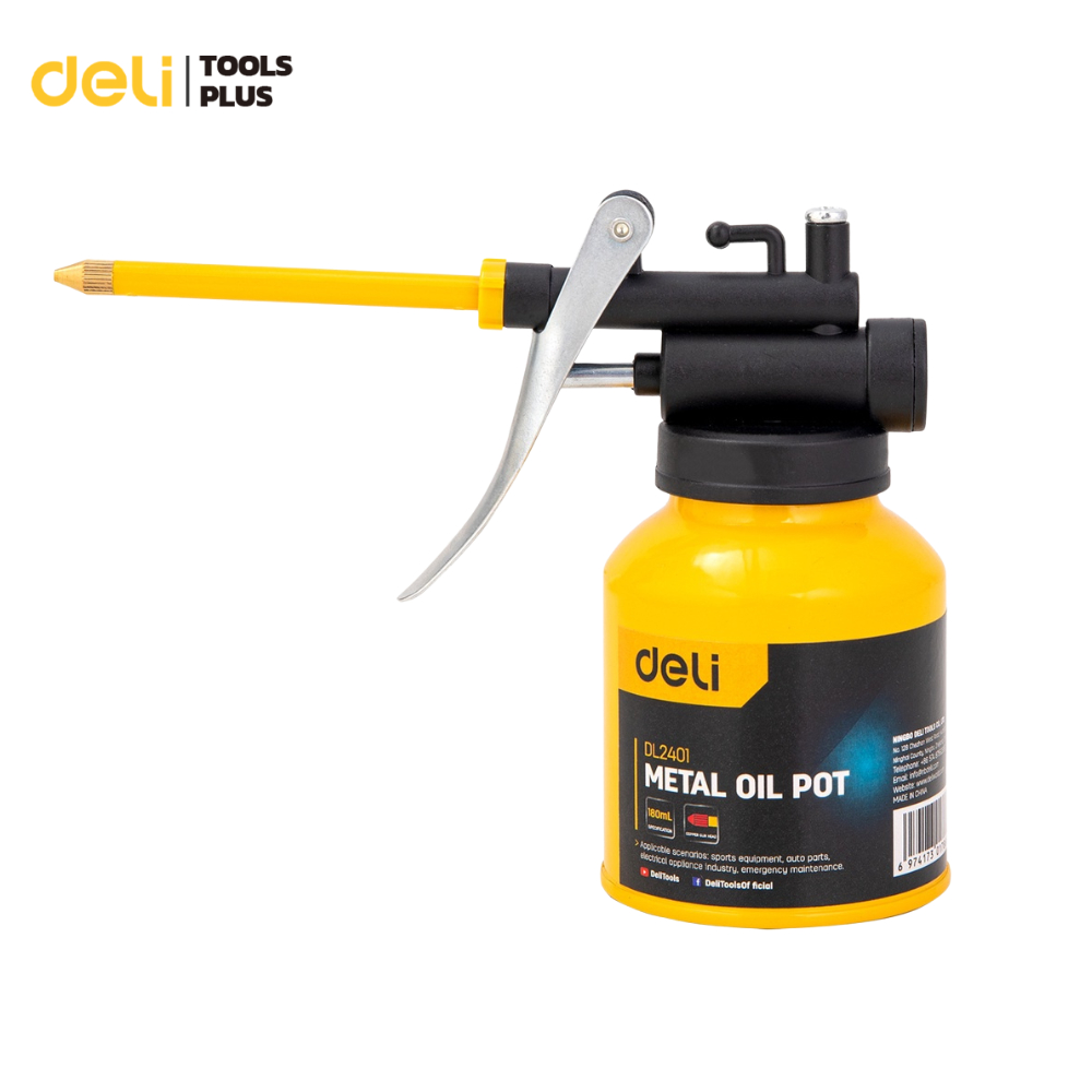 Deli กาหยอดน้ำมันเครื่อง กาน้ำมันเครื่อง 180ml สำหรับหยอดน้ำมันเครื่อง พ่นน้ำมันได้ดี Oil Gun