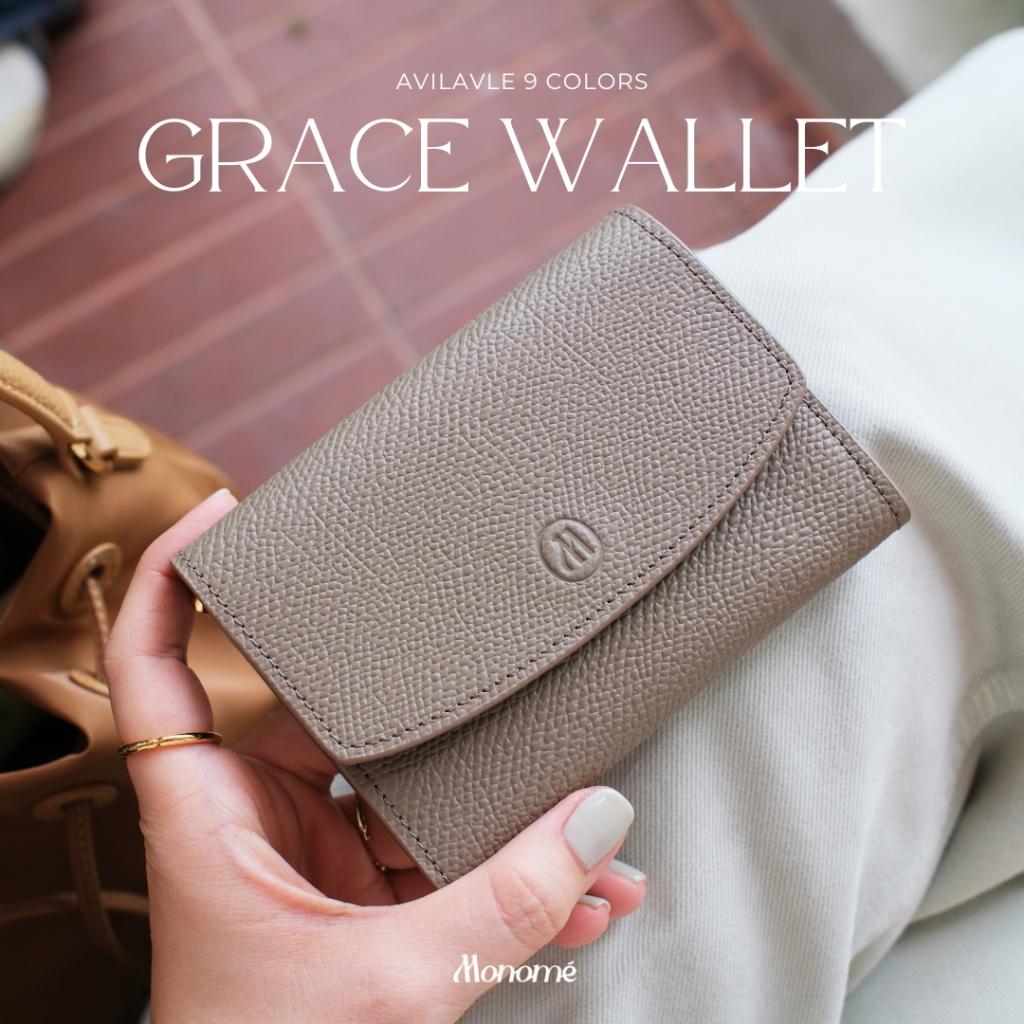 GRACE  Short wallet กระเป๋าสตางค์หนังแท้ ใบสั้น MONOMEBKK