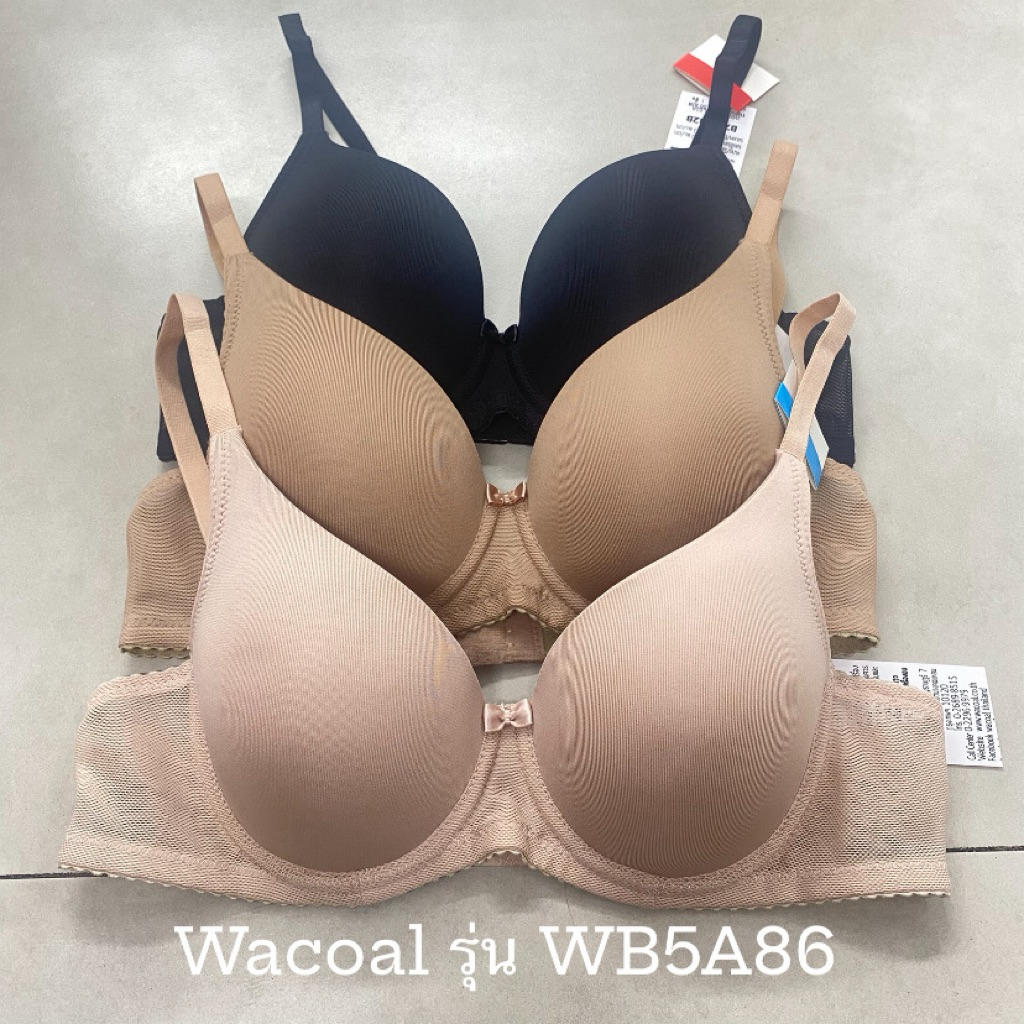 Wacoal Seamless Bra บราไร้ตะเข็บ เนียนเรียบ เสริมฟองน้ำ 14 มม. รุ่น WB5A86