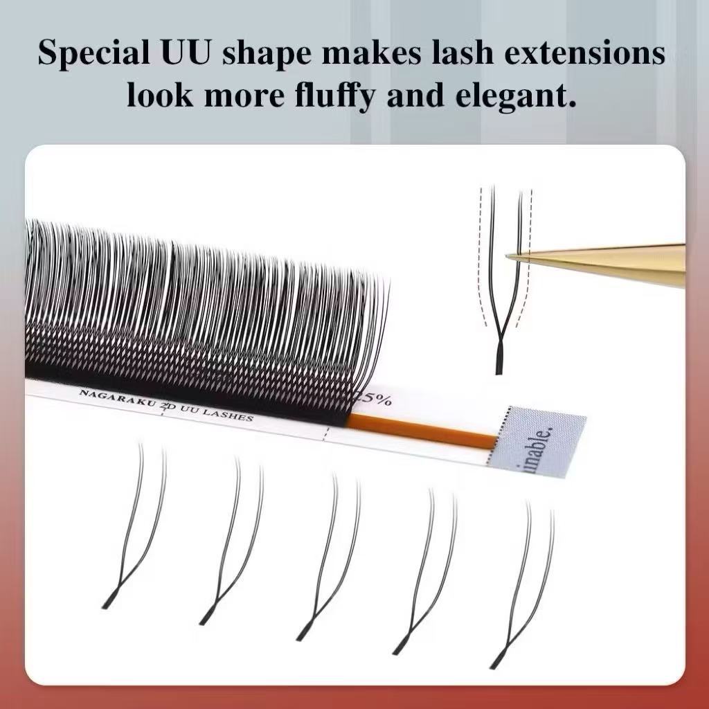 ส่งใวในไทย💗ขนตา Nagaraku 2D UU Lashes (Air Series) ขนตานาการากุ ขนนุ่มเบา ต่อสวยฟุ้งเป็นธรรมชาติ ขนาด0.07 มีเ รูปที่ 4