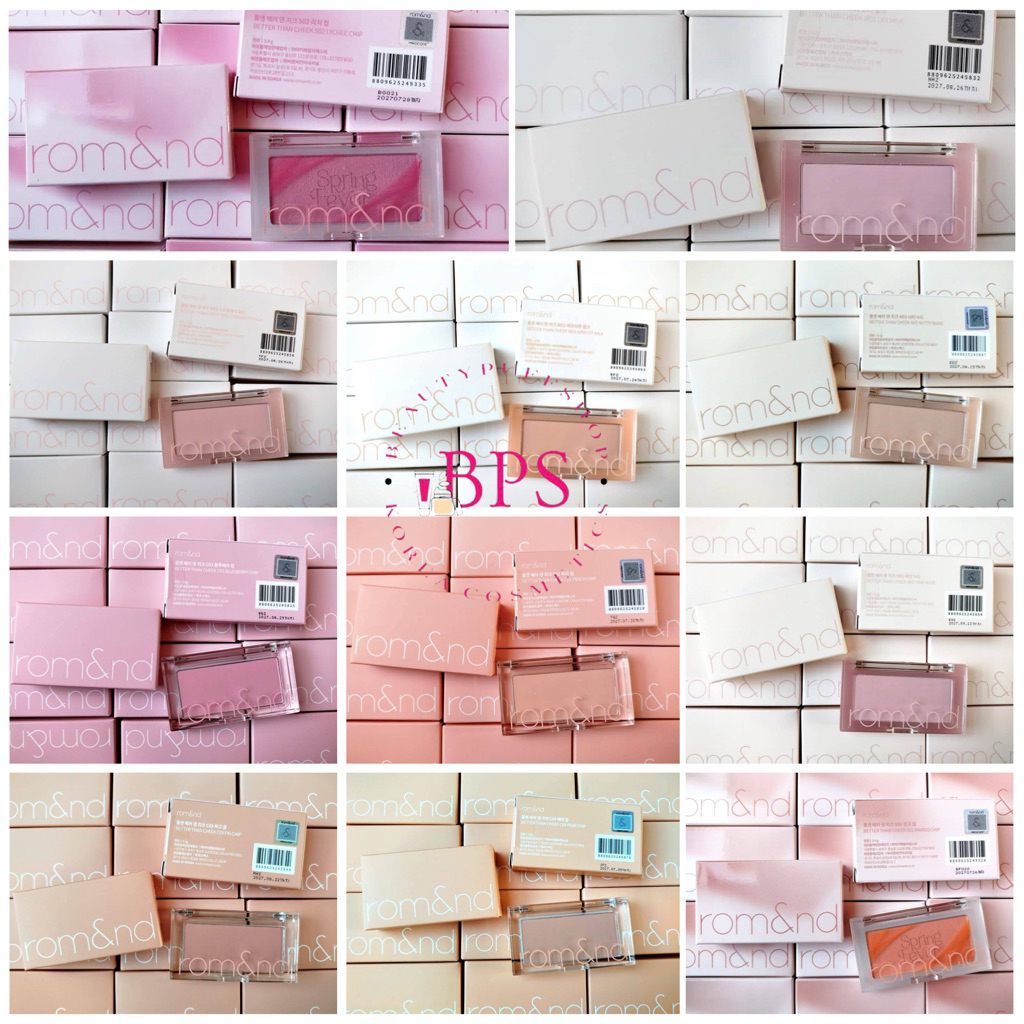 (สั่งในไลฟ์ลด50%)Rom&nd Better than cheek 3.4g. บลัชออนเนื้อฝุ่นที่ได้แรงบันดาลใจจากผลไม้อบแห้งเพื่อผิวสวยดูเป็นธรรมชาติ