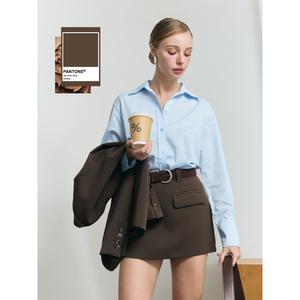 Maplepie - Arwyn Skirt 650.- เฉพาะกระโปรง เอวกลาง มีซับในกางเกง (Pantone 2025)