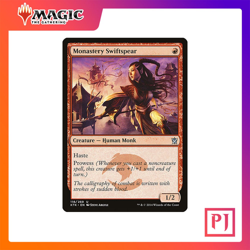 [MTG] Monastery Swiftspear [KTK] [RED] [UNCOM] [NORMAL] [ENG] (การ์ดเมจิค / Magic the Gathering)
