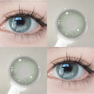 คอนแทคเลนส์ Midroo เลนส์ค่าสายตาสั้น 0.00-4.00 Apex Green/Grey-14.2mm รายเดือน ฟิวลูกครึ่ง เลนส์