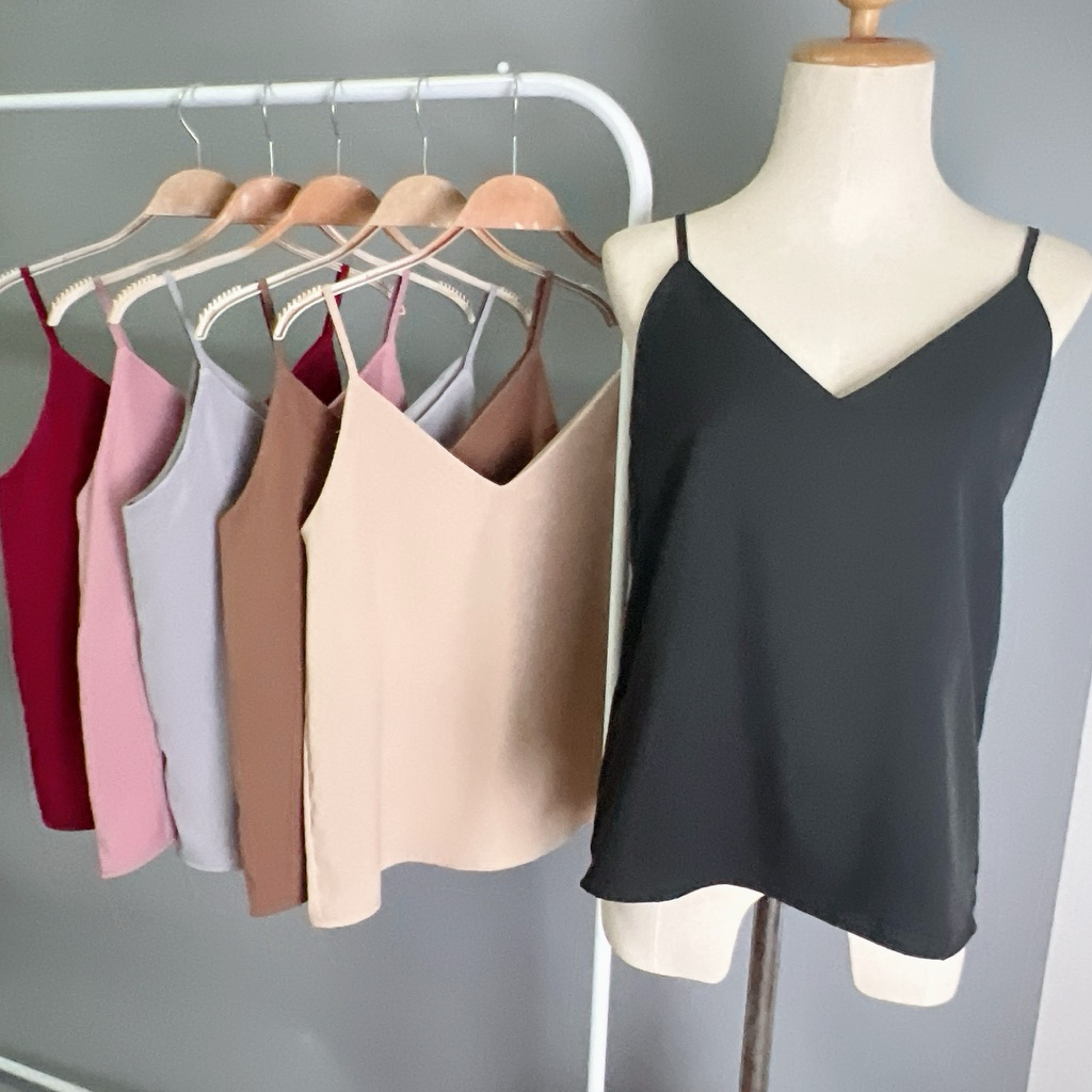 สายเดี่ยวผ้าไหมอิตาลีสีพื้น มีไซส์รอบอก 34-44 นิ้ว – โปรปัง