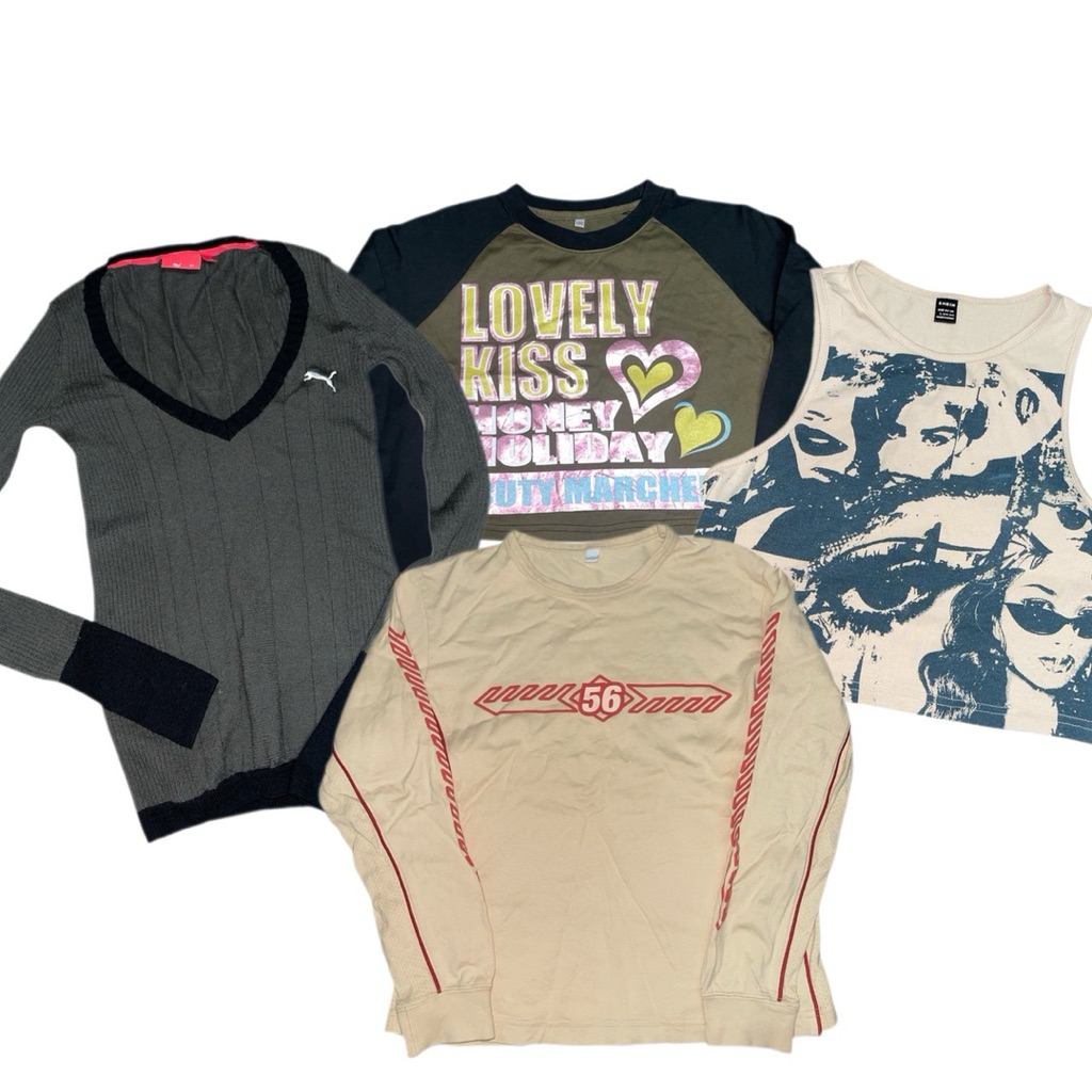 รวมเสื้อผ้าผู้หญิงงานแบรนด์ y2k มือสอง Collection of second-hand women's clothing from Y2K brands