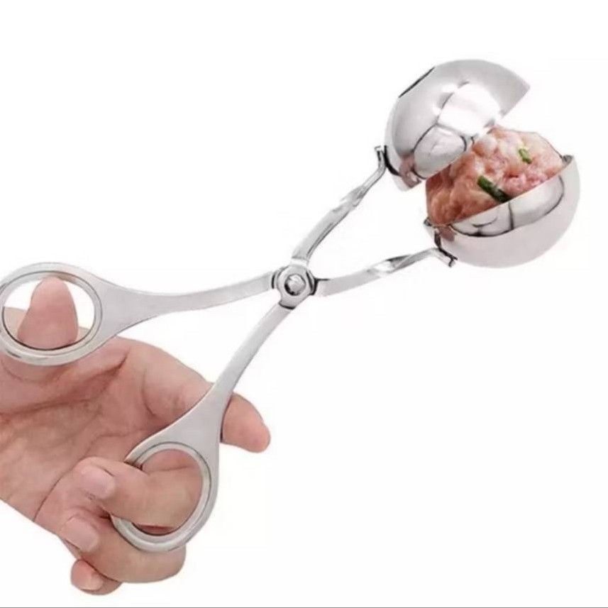 ช้อนปั้นหมูบด เครื่องปั้นวัตถุดิบ ช้อนปั้นลูกชิ้น ทำจากสแตนเลสแท้