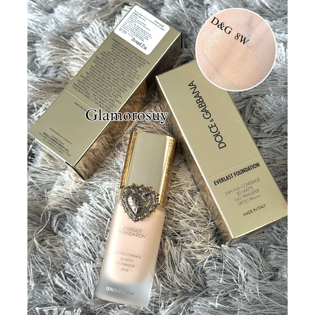 ✨ป้ายไทย✨ DOLCE&GABBANA EVERLAST FOUNDATION 24H FULL COVERAGE 3D MATTE NO TRANSFER SPF20 PA+++