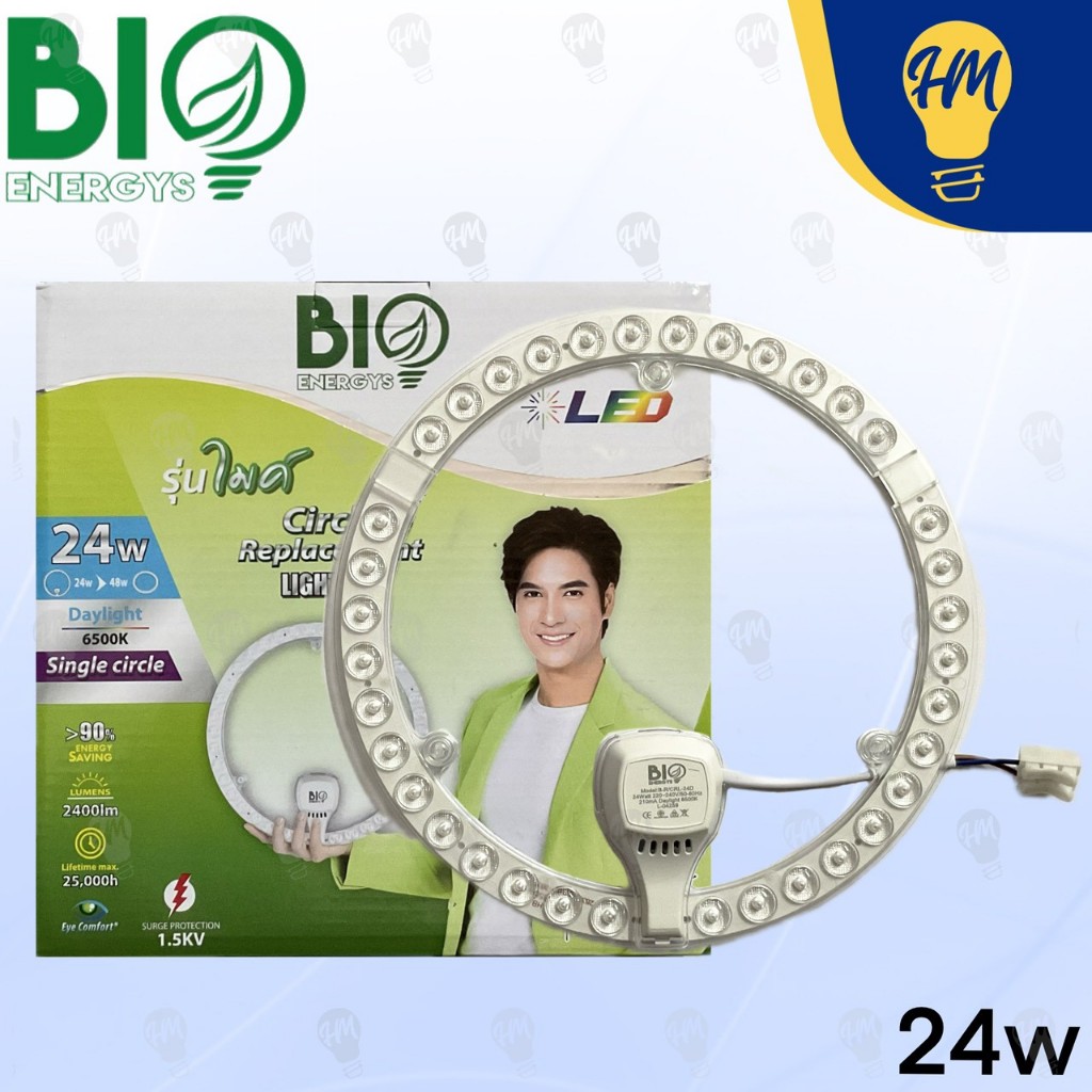 Bio แผงไฟ แม่เหล็ก LED 24W แสงขาว