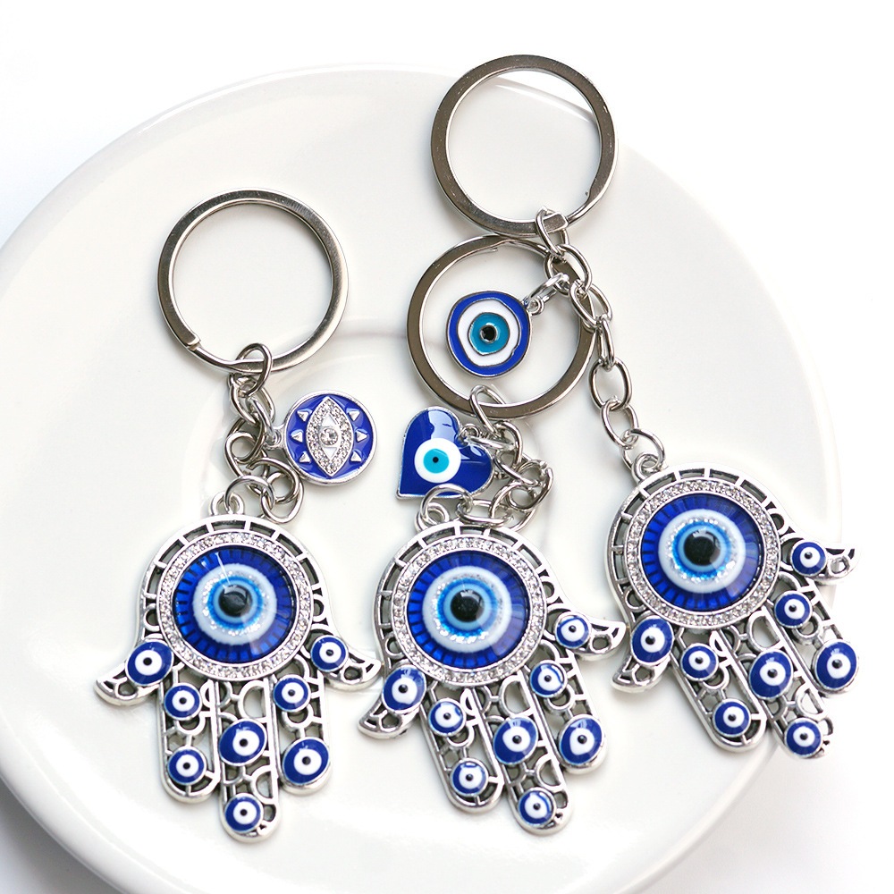 พวงกุญแจ ดวงตาปีศาจ Evil eye นัยน์ตาปีศาจ เครื่องรางนำโชค ขับไล่สิ่งชั่วร้าย เสริมฮวงจุ้ย ห้อยโทรศัพท์ จี้ห้อยมือถือ ราคา ถูกที่สุด ดีลบีเคเค แกลเลอรีภาพที่ 3