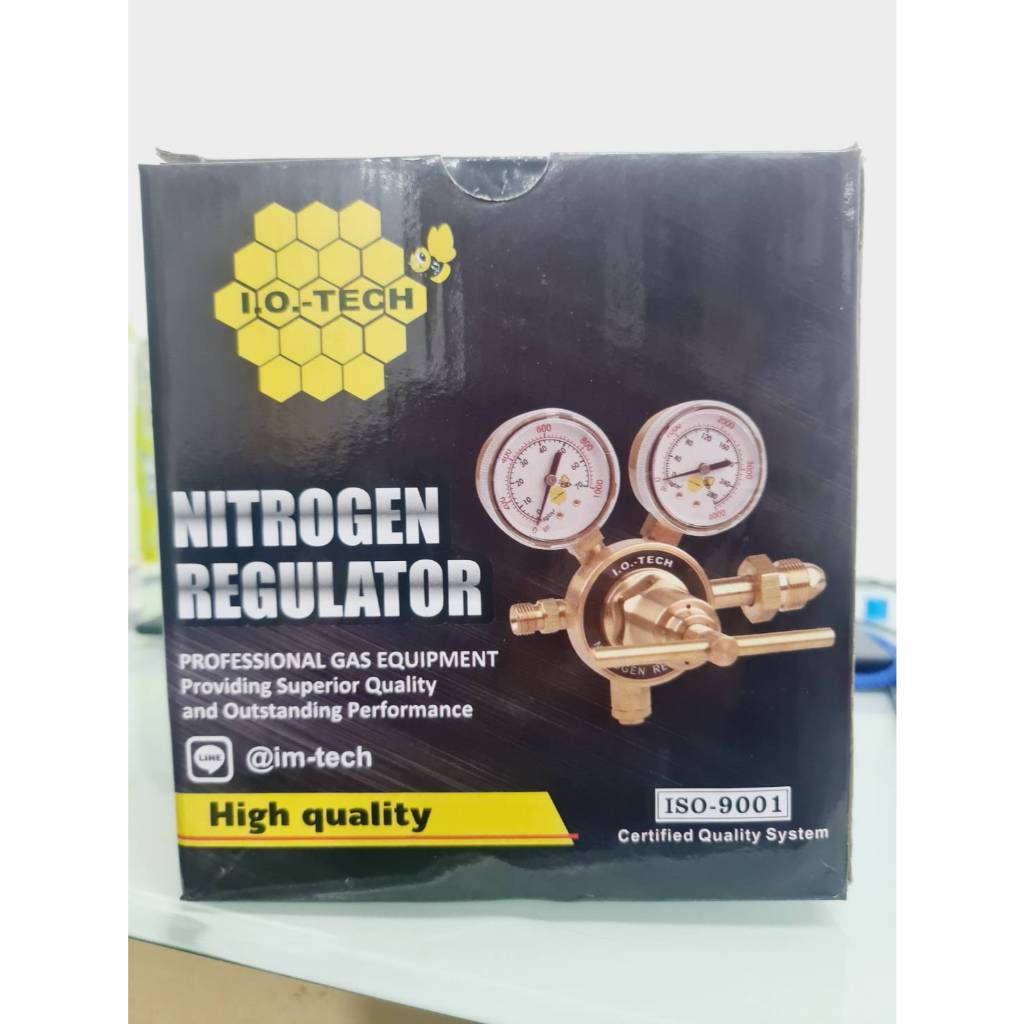 เกจ์ปรับแรงดัน ไนโตรเจน รุ่่นทองเหลือง ยี่ห้อ IO-TECH NITROGEN REGULATOR