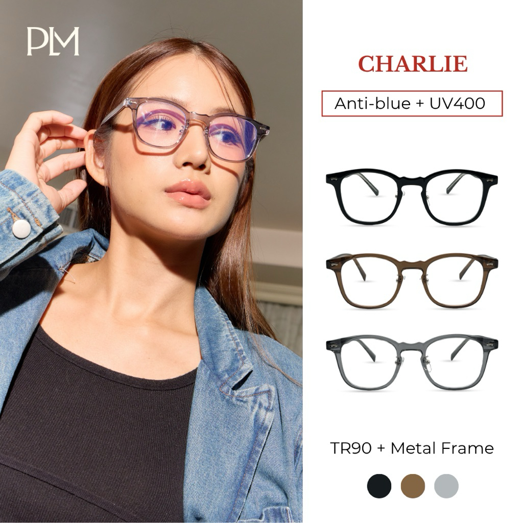 PLM (plume.bkk) แว่นกรองแสงสีฟ้ารุ่น 'Charlie' Glasses