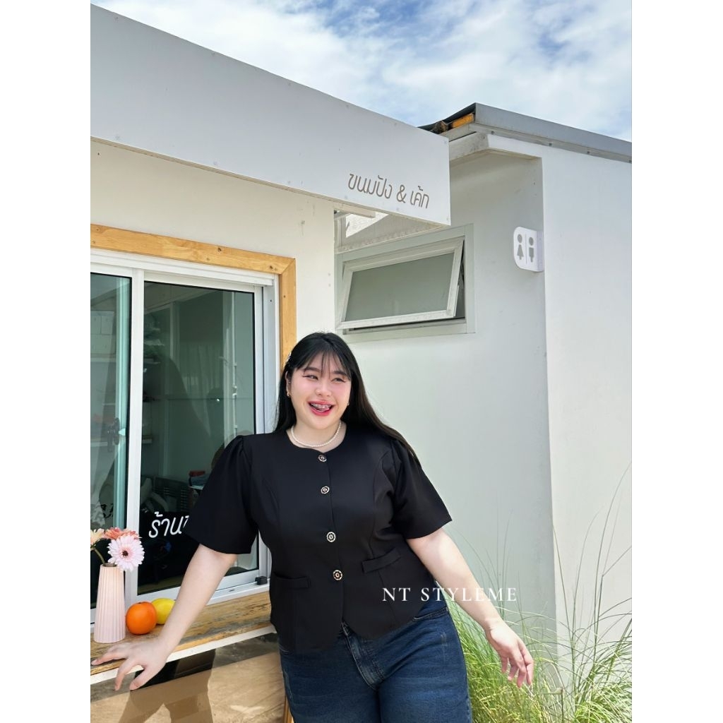 เสื้อสีดำสาวอวบรุ่นขายดีรหัสB38