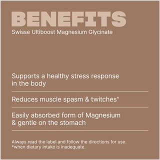 Swisse Magnesium Glycinate 120 Tablets แมกนีเซียมไกลซิเนต สุขภาพการนอนหลับ ระบบประสาท กล้ามเนื้อ