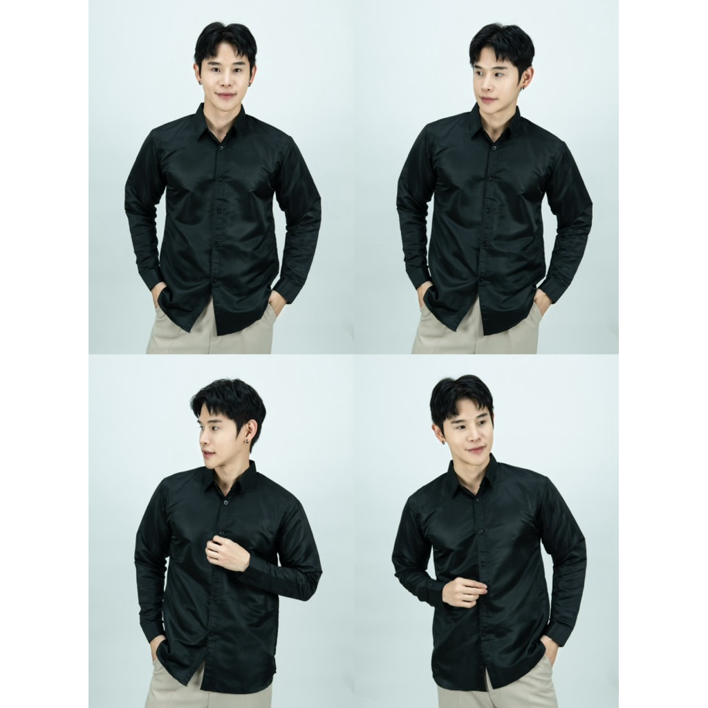 [ส่งทันที กทม.1 วัน] เสื้อเชิ้ต สีพื้นแขนยาว รุ่นสลิมฟิต (โปรดเผื่อไซส์ 1-3 ไซส์) ใส่ทำงาน ใส่เที่ยวได้ SL62 - รูปที่ 3