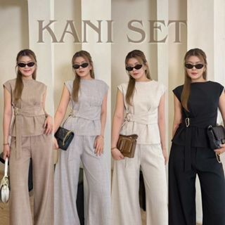 Kani Set พร้อมส่ง 5 สี - ชุดเซ็ทขายาว 2 ชิ้น งานเสื้อแขนสั้น…