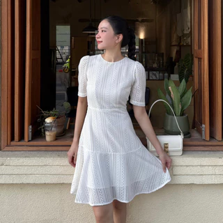 Lily Dress เดรสลูกไม้ เดรสสุภาพ เดรสขาว เดรสออกงาน งานบวช