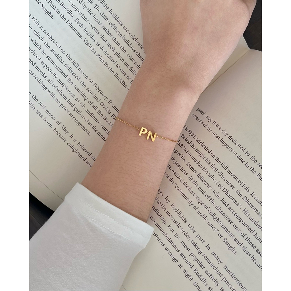A.piece กำไลแสตนเลส (waterproof) : [stainless steel] กำไลเปล่า Simple bracelet - รูปที่ 4