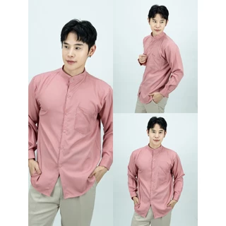 [ส่งทันที กทม.1 วัน] S19: เสื้อเชิ้ตคอจีนแขนยาว สีพื้น รุ่นมีกระเป๋า มีไซซ์ M-4XL ยับยาก ไม่ยืดไม่ย้วย ผ้านิ่ม